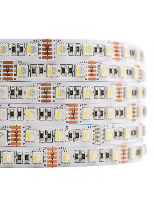 Светодиодная LED лента PROLUM™ 12V; 5050\60; IP20; Series "PRO", RGB + W