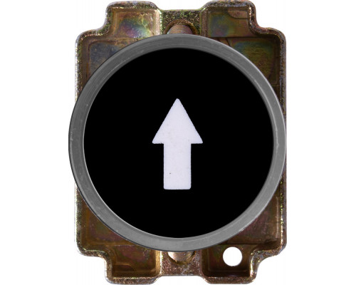 Кнопка без подсветки плоская e.mb.ba3351 черная со стрелкой, без фиксации, 1NO