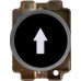 Кнопка без подсветки плоская e.mb.ba3351 черная со стрелкой, без фиксации, 1NO