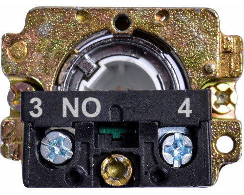 Кнопка без подсветки плоская e.mb.ba3351 черная со стрелкой, без фиксации, 1NO