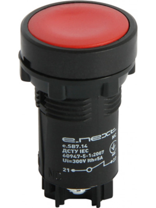 Кнопка e.SB7.14 красная NO+NC