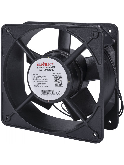 Вентилятор e.climat.fan.pro.180.180x180x65mm  45вт AC230B