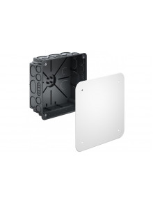 Junction casing with cover, 159 x 159 x 75 mm, halogen-free