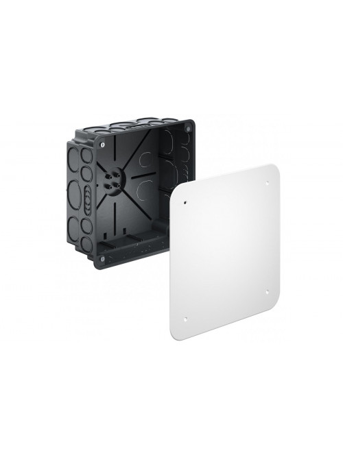 Junction casing with cover, 159 x 159 x 75 mm, halogen-free