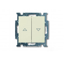 Выключатель жалюзийный кнопочный, цвет Бежевый, ABB Basic 55