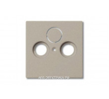 Телевизионная оконечная розетка  TV-FM-SAT, цвет Шампань, ABB Basic 55