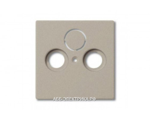 Телевизионная оконечная розетка  TV-FM-SAT, цвет Шампань, ABB Basic 55