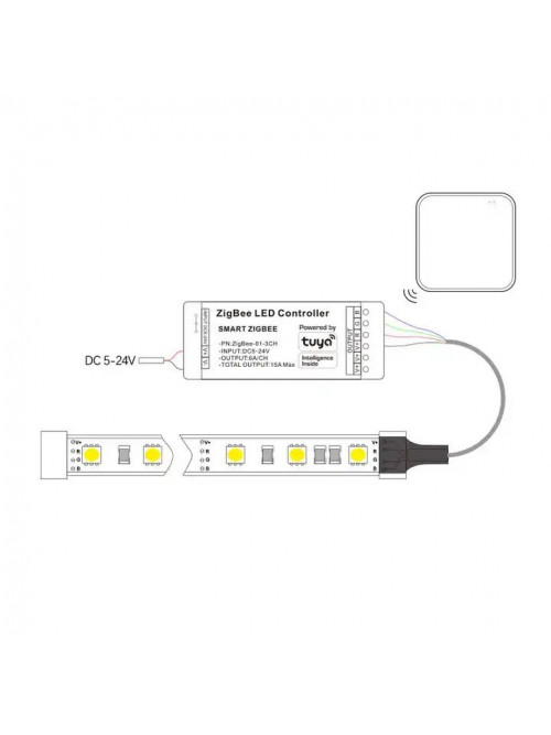 Контроллер управления PROLUM RGB ZigBee; Wi-Fi; TUYA; 15A; Series: HomeLink