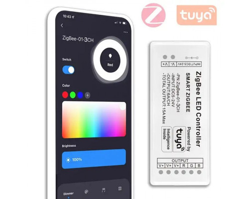 Controler de control PROLUM RGB ZigBee; Wifi; TUYA; 15A; Seria: HomeLink