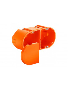Electronic box with partition and cover, airtight, depth 75 mm