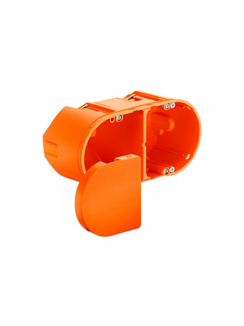 Electronic box with partition and cover, airtight, depth 75 mm