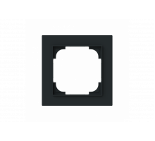 Cover frame 1gang black matt - Busch-art linear