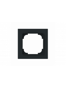 Cover frame 1gang black matt - Busch-art linear