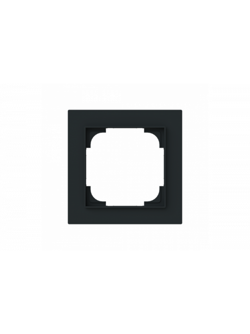 Cover frame 1gang black matt - Busch-art linear