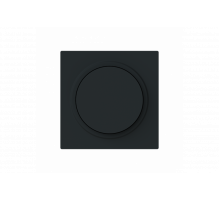 Cover plate None for Dimmer Turn button with Neon lamp black matt - Busch-art linear