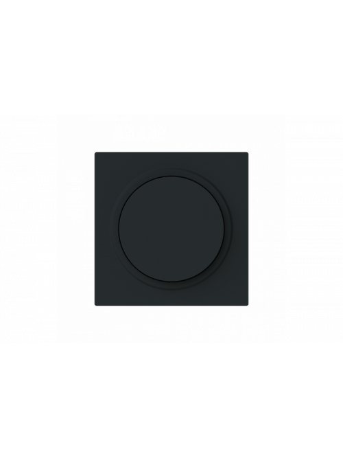 Cover plate None for Dimmer Turn button with Neon lamp black matt - Busch-art linear