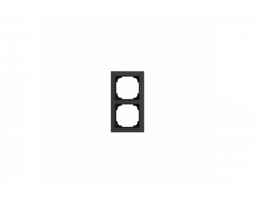Cover frame 2gang paper black - Busch-art linear