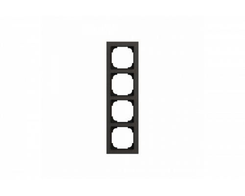 Cover frame 4gang paper black - Busch-art linear