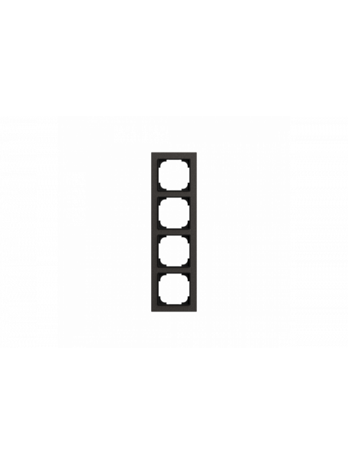 Cover frame 4gang paper black - Busch-art linear