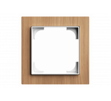 Cover frame 1gang wood oak - Busch-art linear