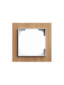 Cover frame 1gang wood oak - Busch-art linear