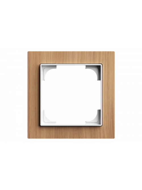 Cover frame 1gang wood oak - Busch-art linear