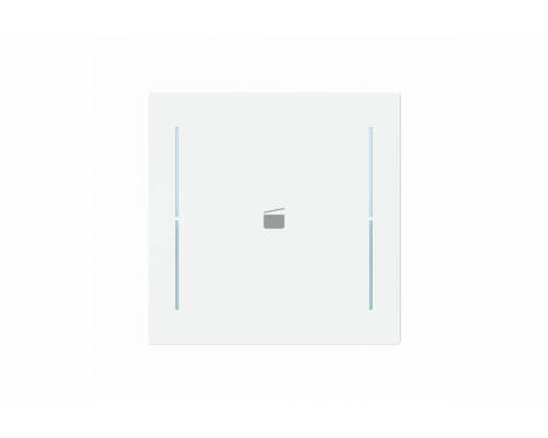 Busch-Jaeger – LFS/A.1.70.11-44M Cover plate with legend with Symbol "scene" studio white matt - Busch-art linear