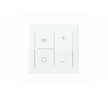 Busch-Jaeger – LFMW/A.4.70.11-44G Cover plate with legend with Symbols "music control" studio white - Busch-art linear