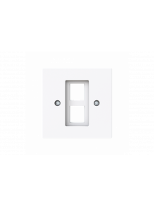 Cover plate Modular Jack 2 gang studio white - Busch-art linear