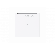 Busch-Jaeger – 1792 U-44G Zentralscheibe CARD und Symbol "Pfeile" Cardschalter 2-polig, mit Orientierungslicht 1 Schließer studioweiß - Busch-art linear®