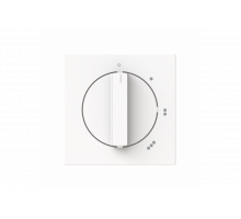 Busch-Jaeger – 2542 DR/01-44M Zentralscheibe mit Drehknopf, mit Aufdruck Symbol "0-1-2-3" für Stufenschalter,  Drehknopf studioweiß matt - Busch-art linear®
