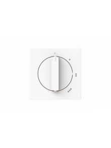 Busch-Jaeger – 2542 DR/01-44M Zentralscheibe mit Drehknopf, mit Aufdruck Symbol "0-1-2-3" für Stufenschalter,  Drehknopf studioweiß matt - Busch-art linear®