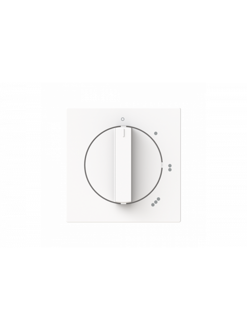 Busch-Jaeger – 2542 DR/01-44M Zentralscheibe mit Drehknopf, mit Aufdruck Symbol "0-1-2-3" für Stufenschalter,  Drehknopf studioweiß matt - Busch-art linear®