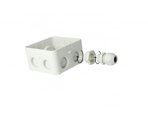 Junction box AK1-IP65, grey, with 3 cable glands M25