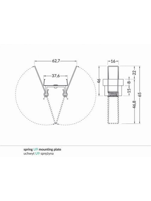 Element prindere profil LED Vario 30-06/30-07 placa gips-carton set 2 buc