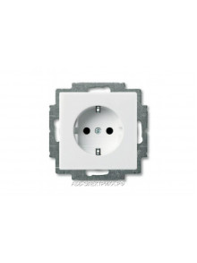 Розетка с/з (безвинтовой зажим), цвет Белый, ABB Basic 55