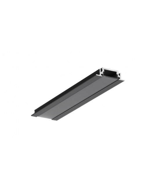 профиль LED GROOVE10 BC/UX 2000 чёрный анодированный в упаковке