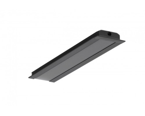 профиль LED GROOVE10 BC/UX 2000 чёрный анодированный в упаковке