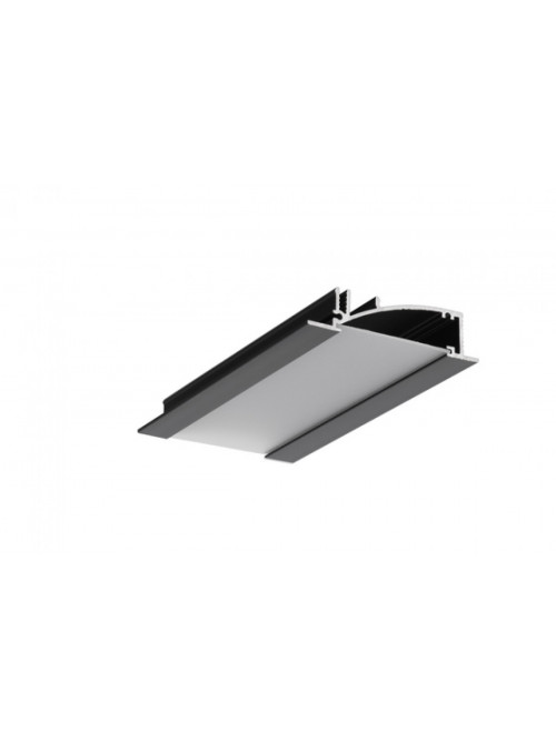 profil LED FLAT8 H/UX 4050 czarny anod. /op