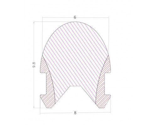 Difuzor neon PROLUM™, 6MM, Seria „PRO”, Galben Lămâie