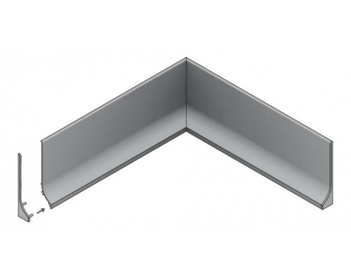 Profil aluminiu plintă Base, alb, lungime 2m