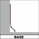 Profil aluminiu plintă Base, alb, lungime 2m