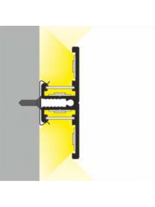 Profil LED aparent BACK 10, alb, lungime 2m