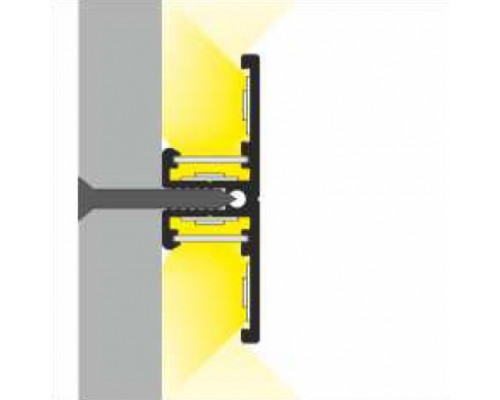 Profil LED aparent BACK 10, alb, lungime 2m