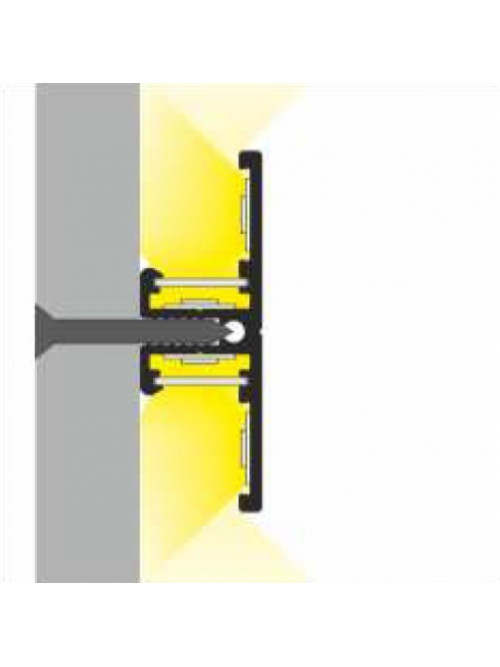 Profil LED aparent BACK 10, alb, lungime 2m