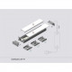 Profil LED aparent SURFACE 14, aluminiu neanodizat, lungime 2m