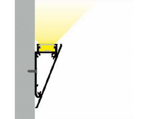 Profil LED aparent WALLE 12, Aluminiu anodizat, lungime 2m