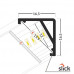 Profil LED de colț CABI 12, aluminiu anodizat, lungime 2m