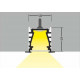 Profil LED încastrat DEEP 10, negru, lungime 2m