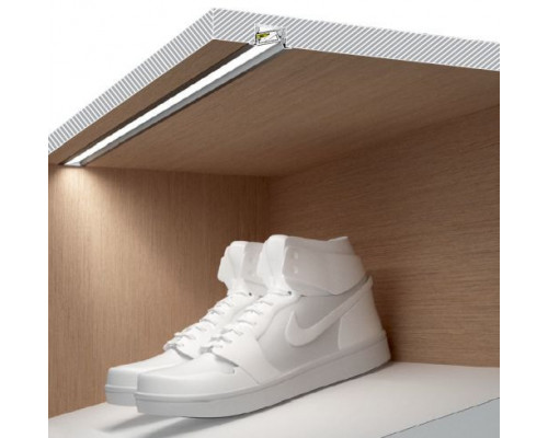 Profil LED încastrat DIAGONAL 14, negru, lungime 2m